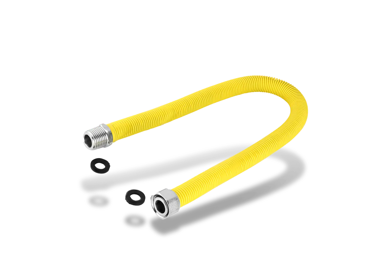 Flexible gas hose DN15 750-1500 interior exterior
