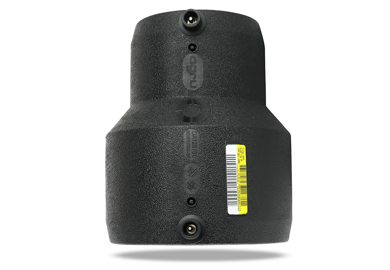 Electrofusion concentric reduction HDPE front view