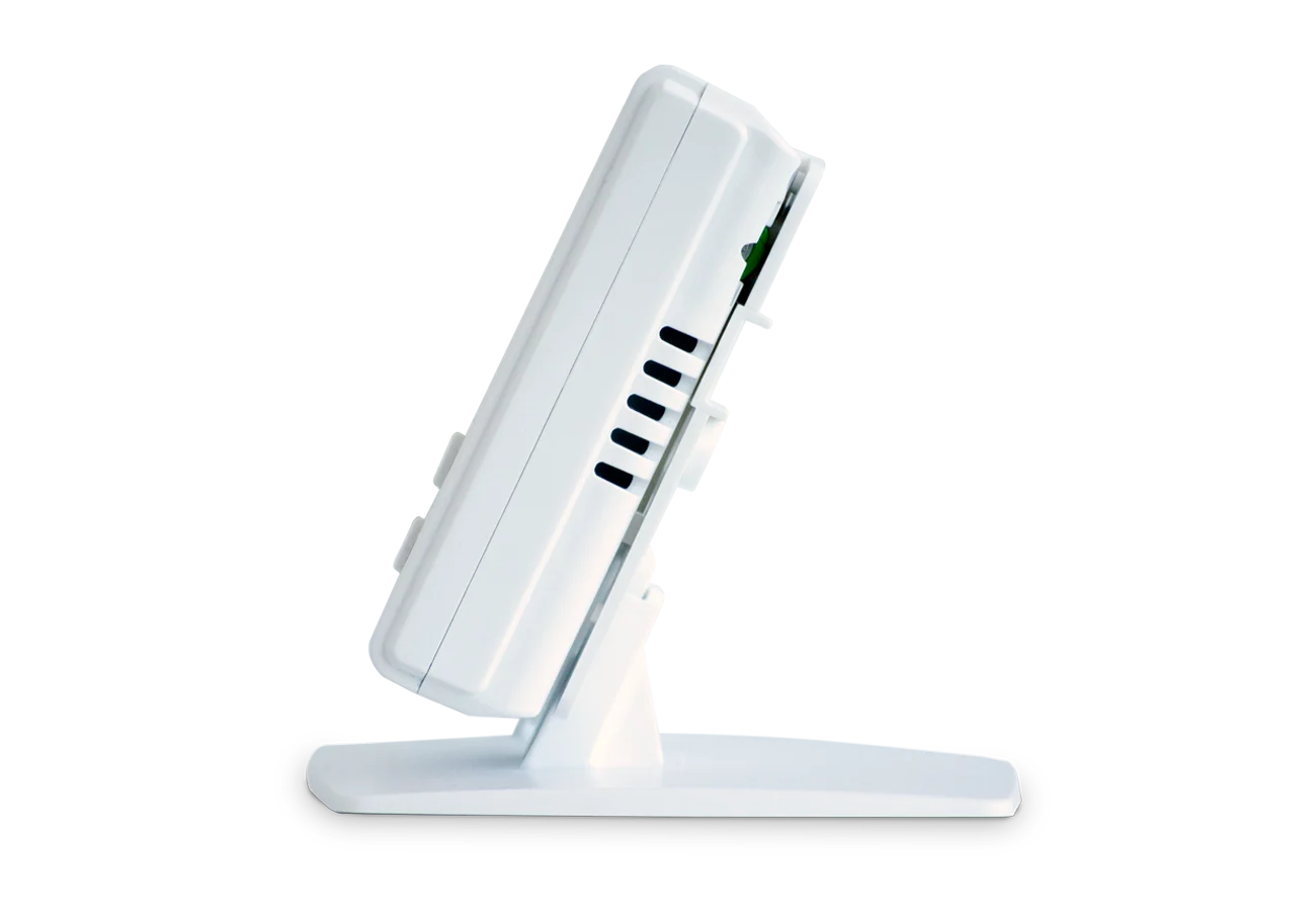 Termostat ambiental programabil homplex 909rf vedere din lateral stand