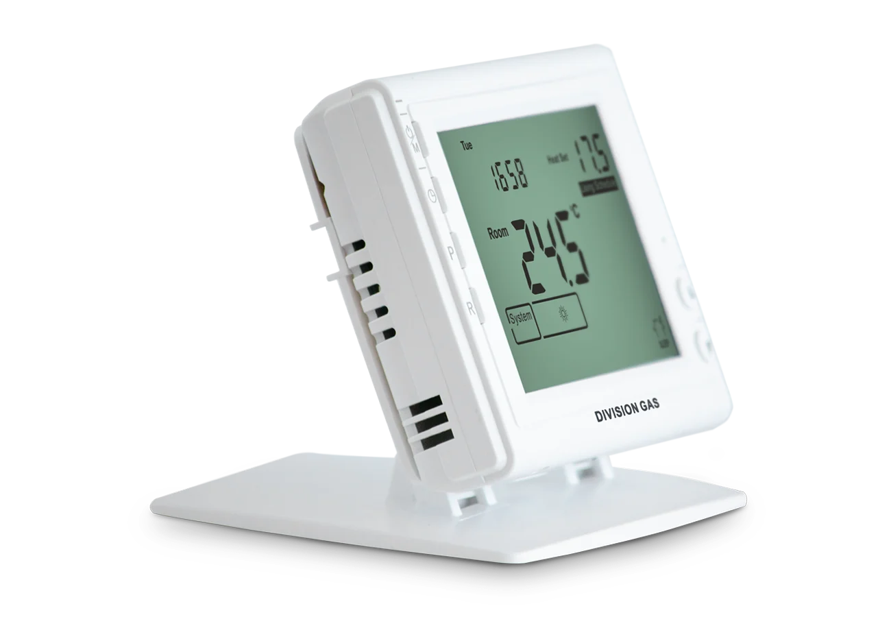Termostat ambiental programabil dg909rf vedere din stanga stand
