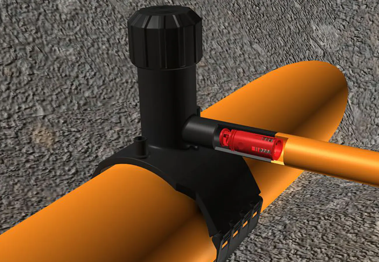 Valvă de siguranță Gas Lock simulare montaj