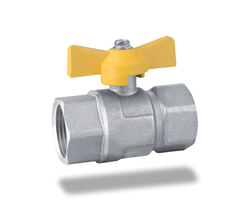 A1002 Robinet pentru gaz metan cu filet interior - interior  si maner tip fluture
