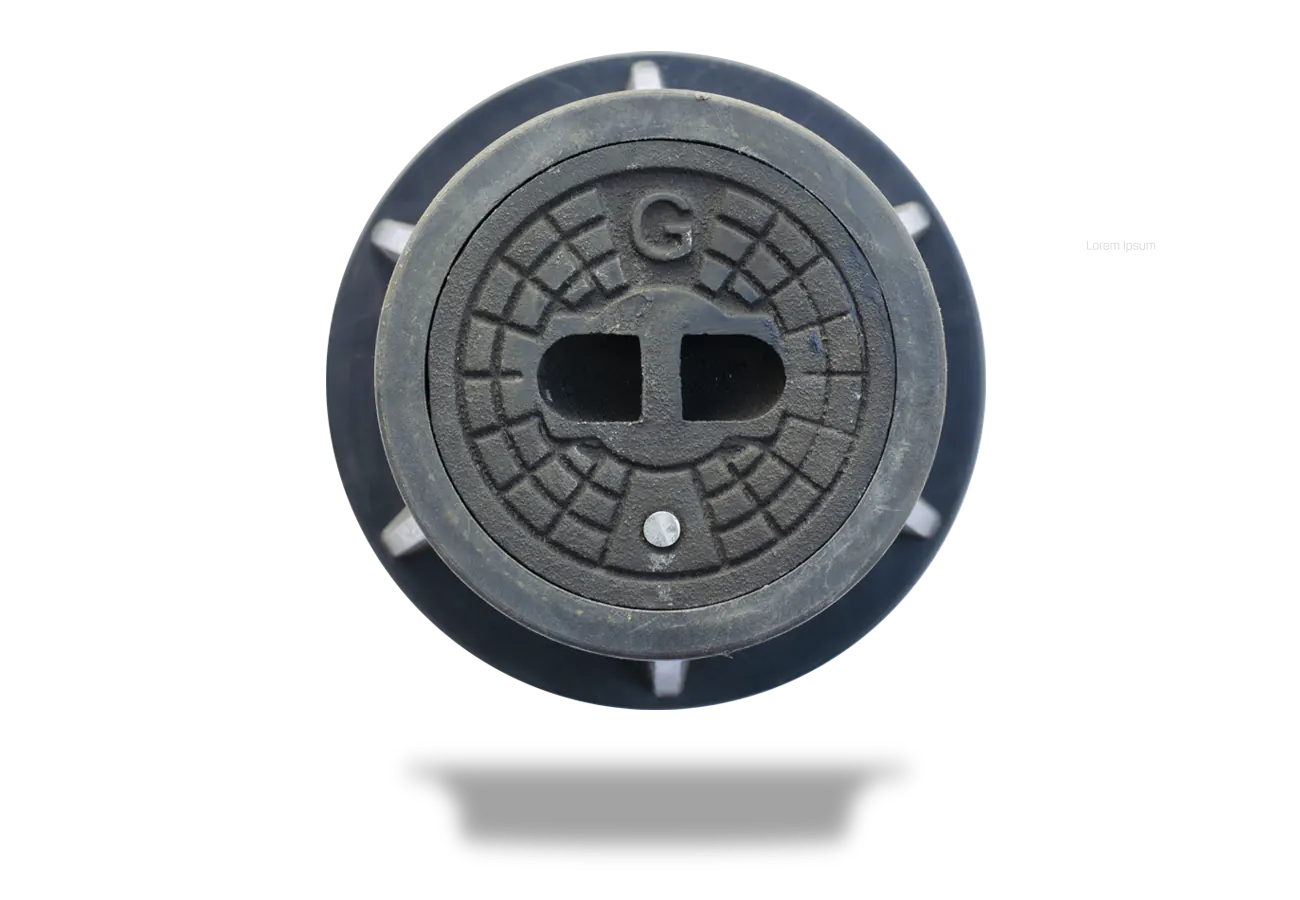 HDPE gas cover top view
