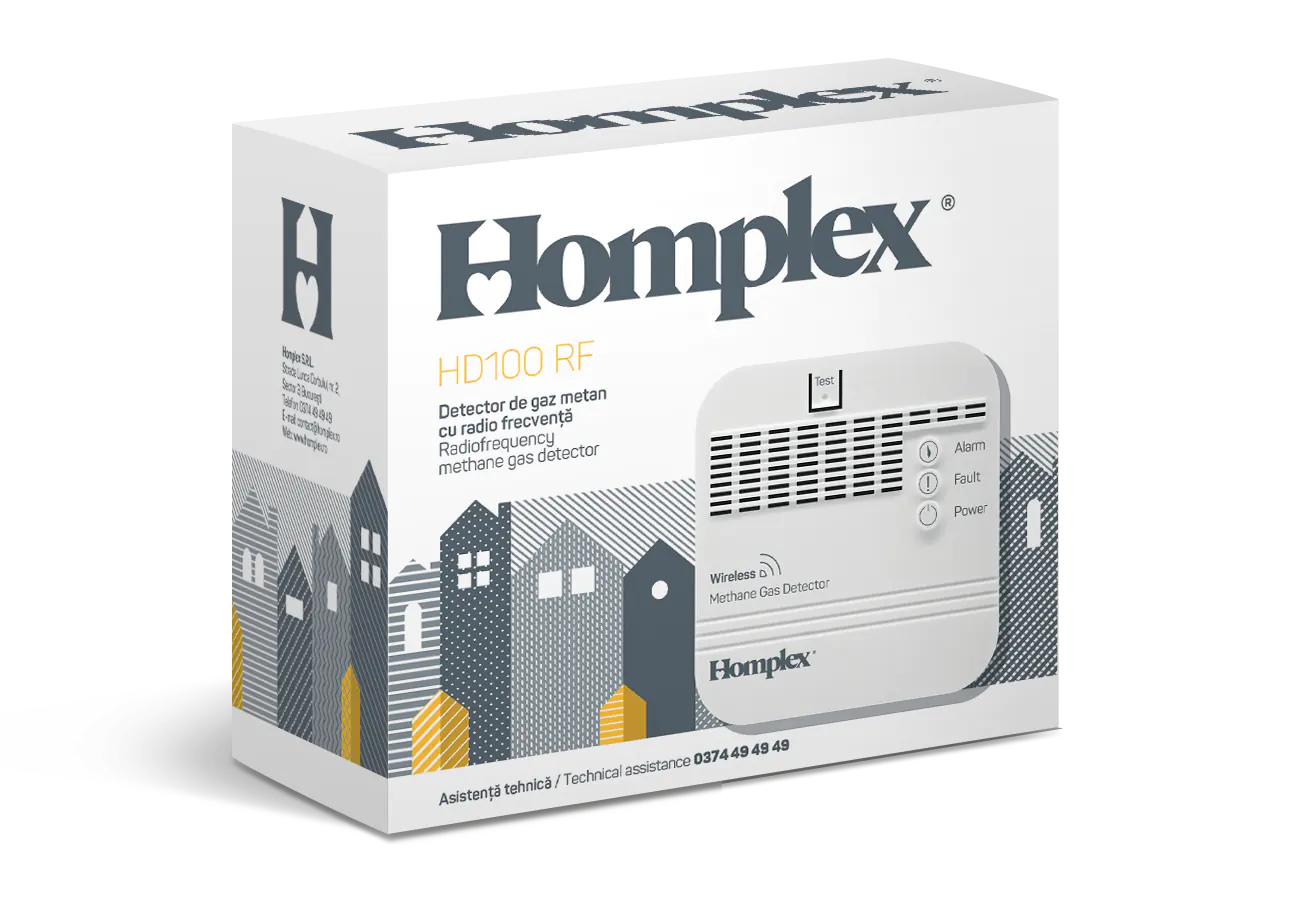 Methane gas detector Homplex HD100 RF packaging
