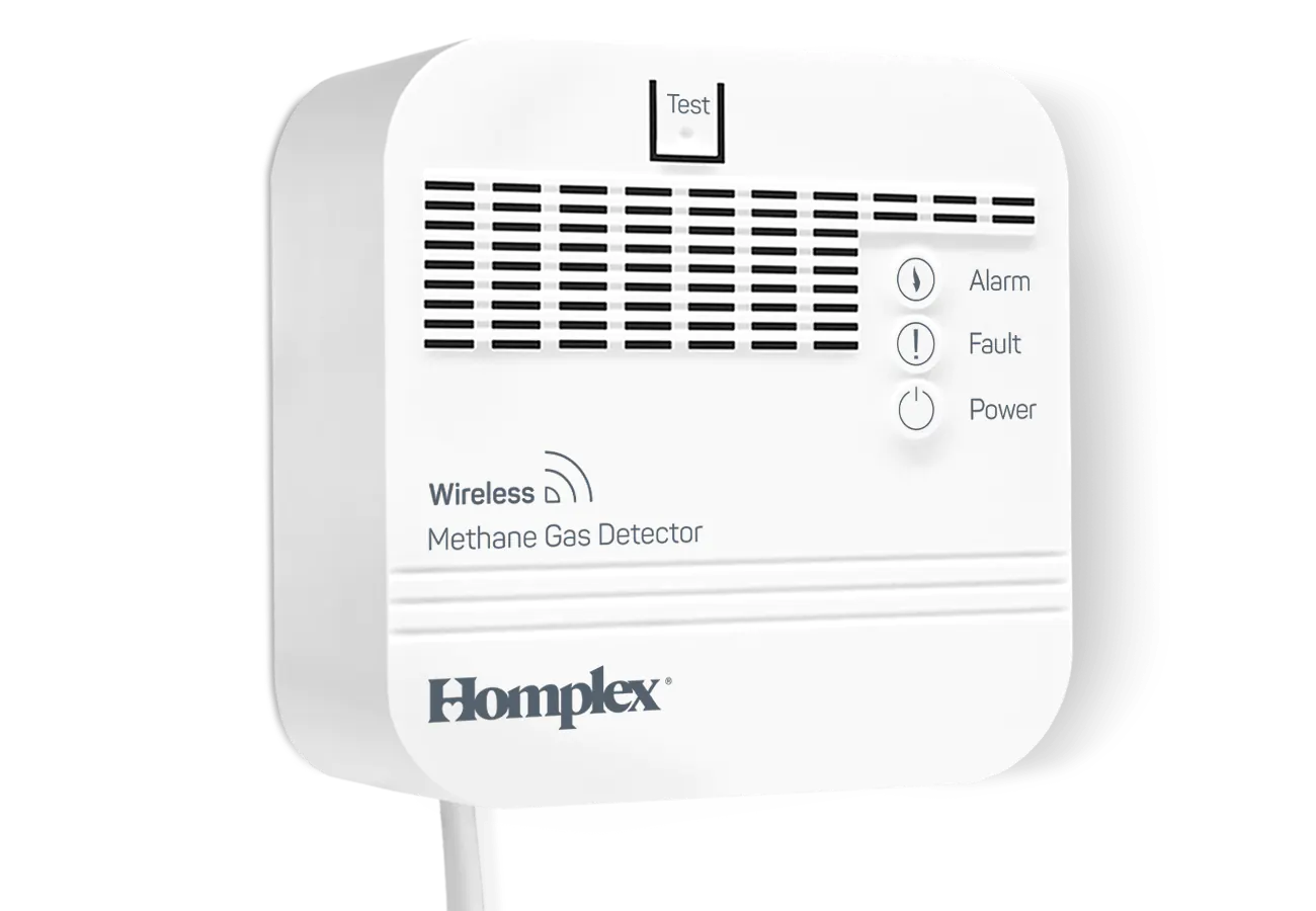Detector de gaz metan Homplex HD100 RF frontal stanga