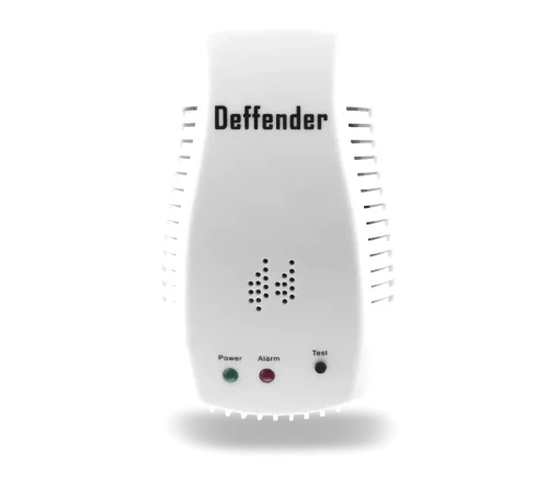 Echipament de protectie gaz metan 9V Deffender SDI, Vedere frontala detector