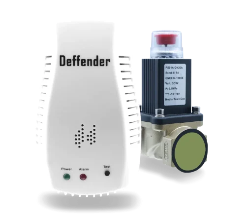 Echipament de protectie gaz metan 9V Deffender SDI, Kit detector si electrovalva