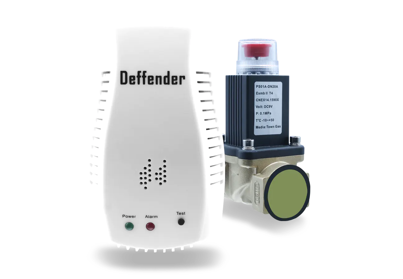 9V Deffender SDI methane gas protection equipment, detector and solenoid valve kit