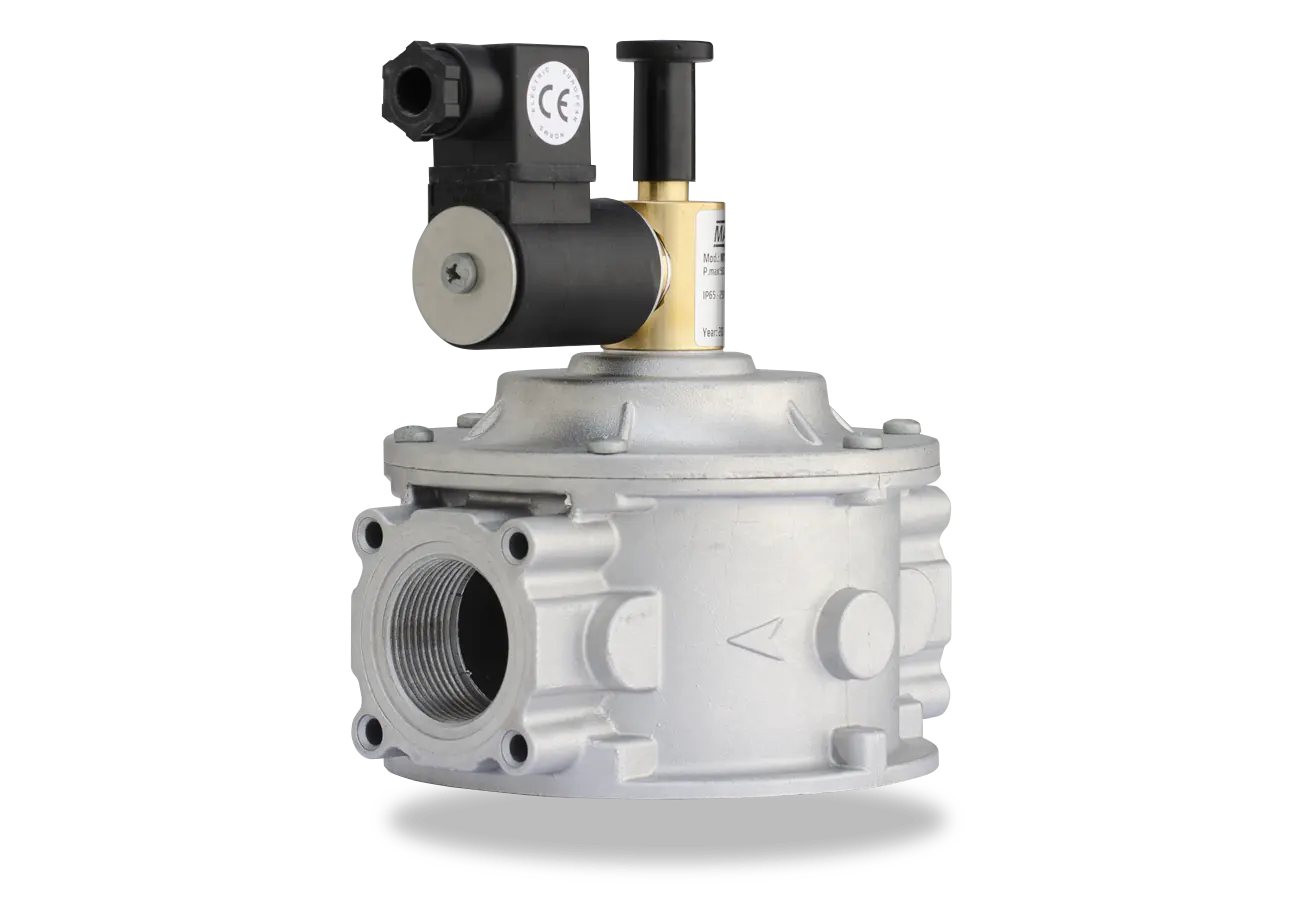 Electrovalva pentru gaz metan DN32 RM05 vedere dreapta