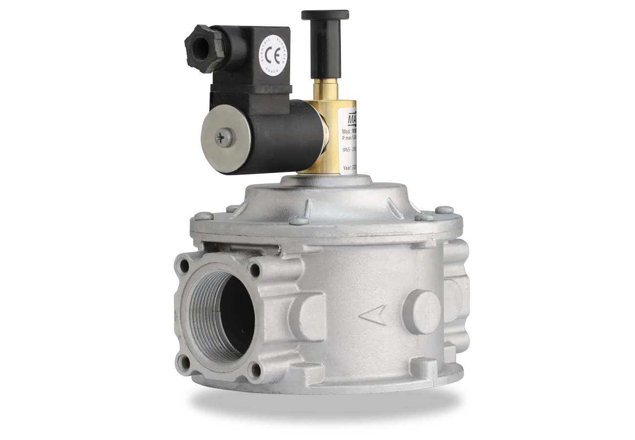 Electrovalva pentru gaz metan DN40 RM06 vedere dreapta