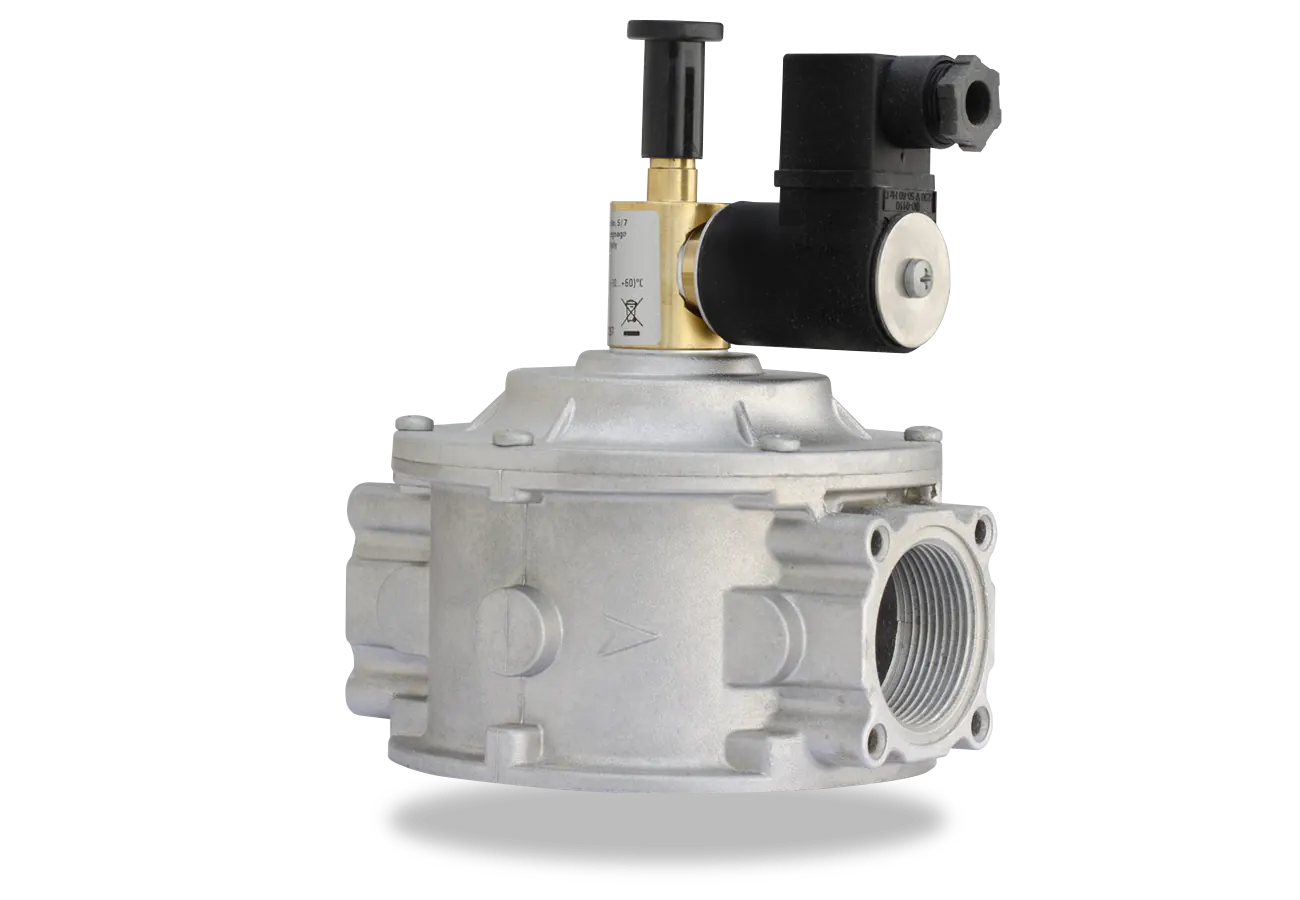 DN40 methane gas solenoid valve RM06 left view