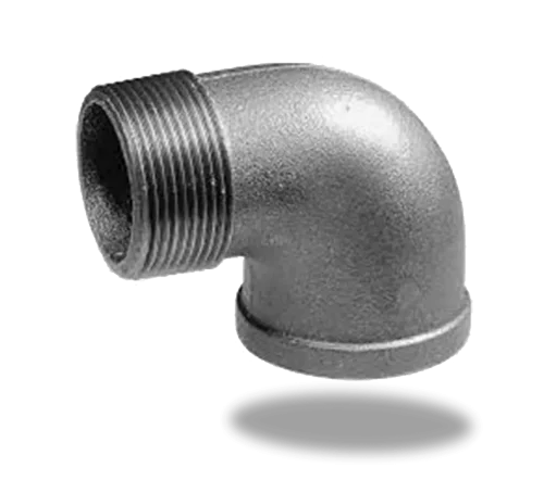 Fiting negru, cot cu filete interior-exterior