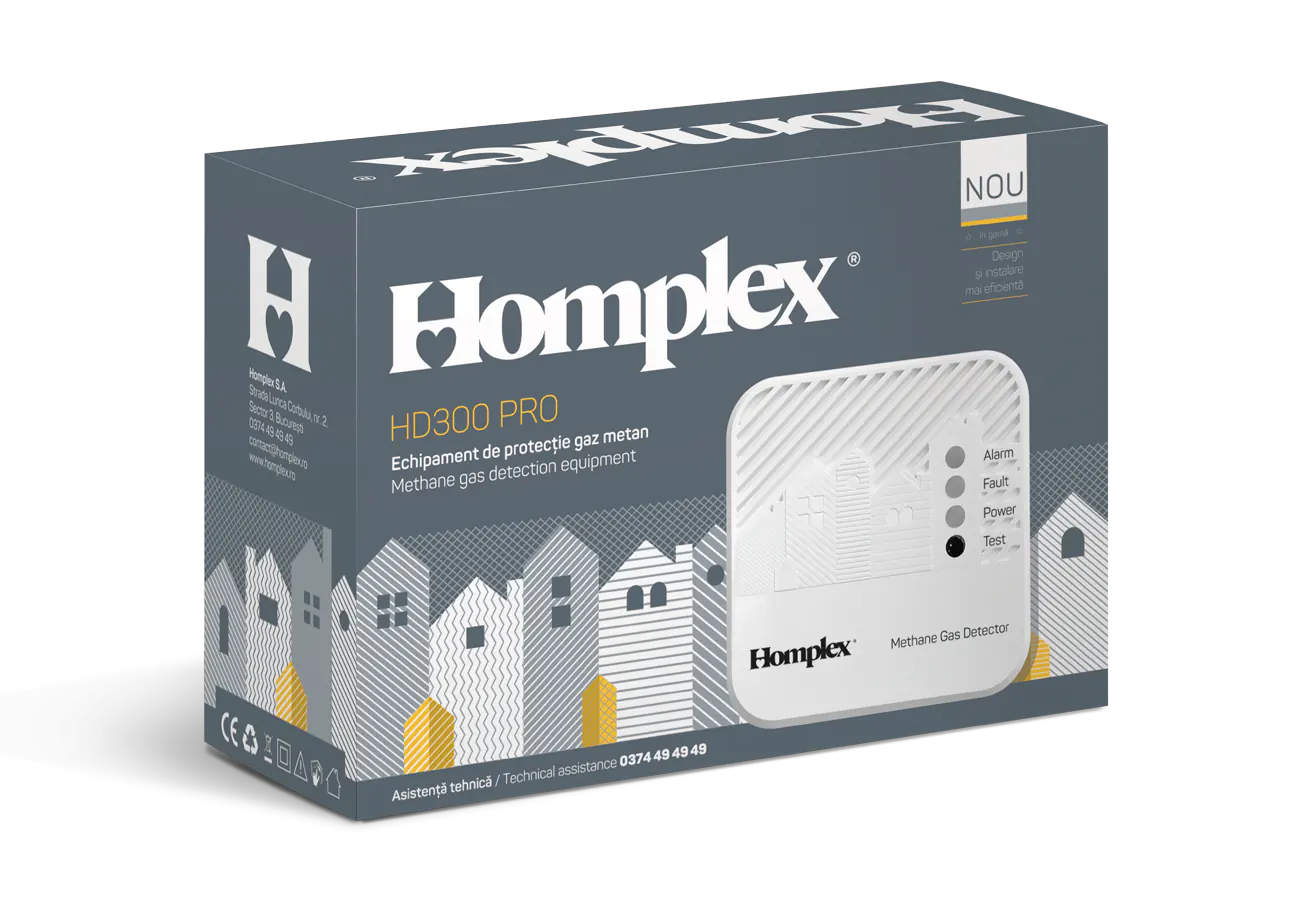 HD300 PRO Echipament de protectie gaz metan cu electrovalva, ambalaj