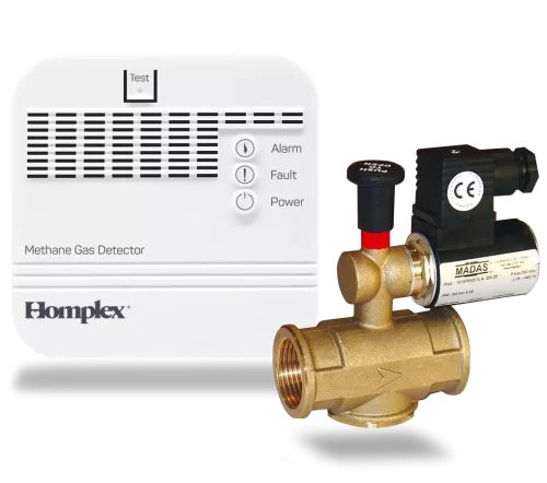 HD300 echipament de protectie gaz metan, detector si electrovalva DN25