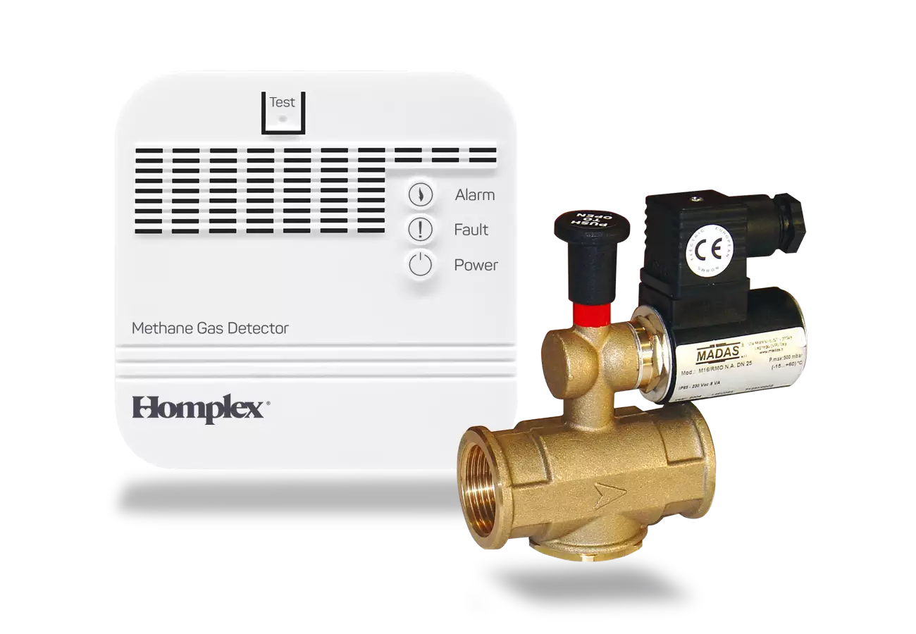 HD300 echipament de protectie gaz metan, detector si electrovalva DN25