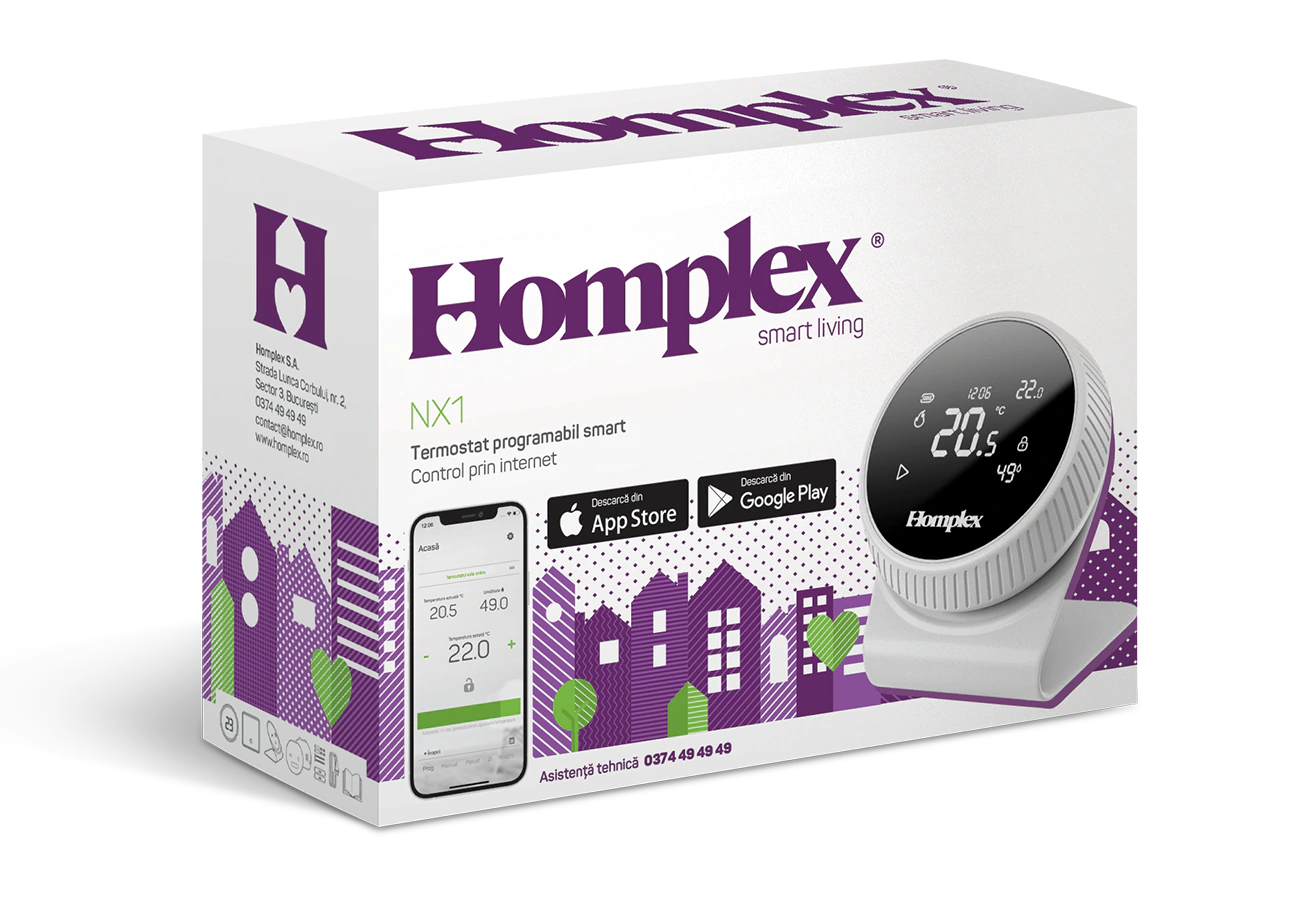 Thermostat Homplex NX1 cream white box