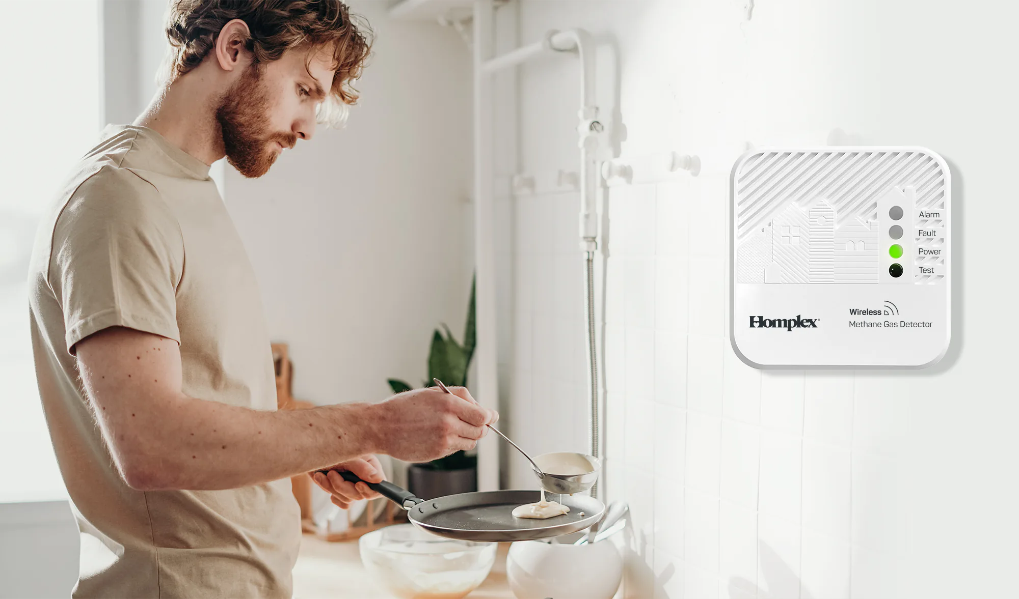 Homplex HD100 PRO RF barbat gateste cu detector in cadru