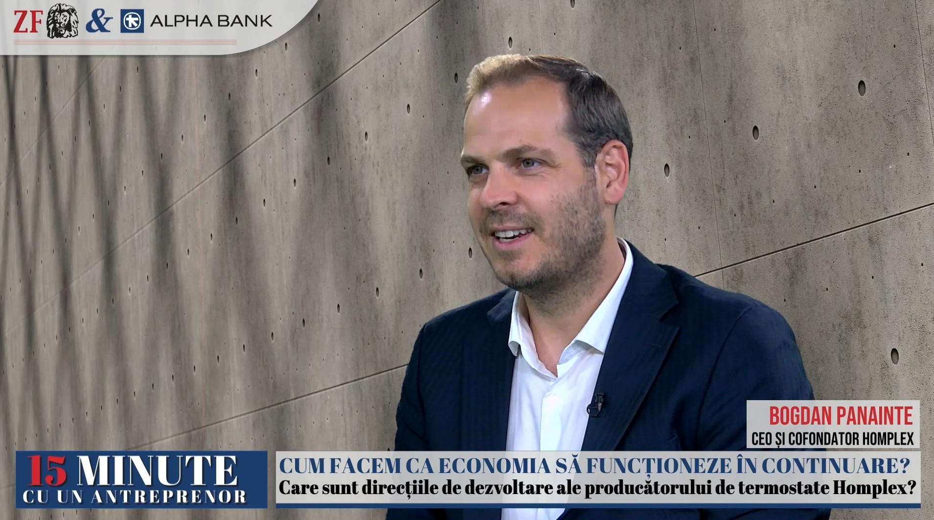 ZF 15 minute cu un antreprenor. Bogdan Panainte, CEO şi cofondator Homplex: Cochetăm constant cu ideea de a intra pe alte pieţe, ne uităm în special la Ungaria şi Polonia