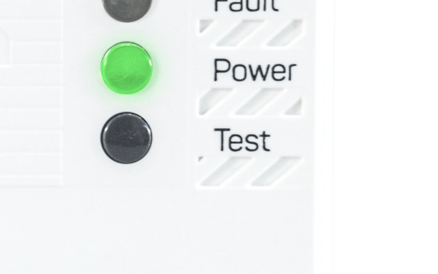 Butonul test al detectorului de gaz fără fir Homplex HD100 PRO RF