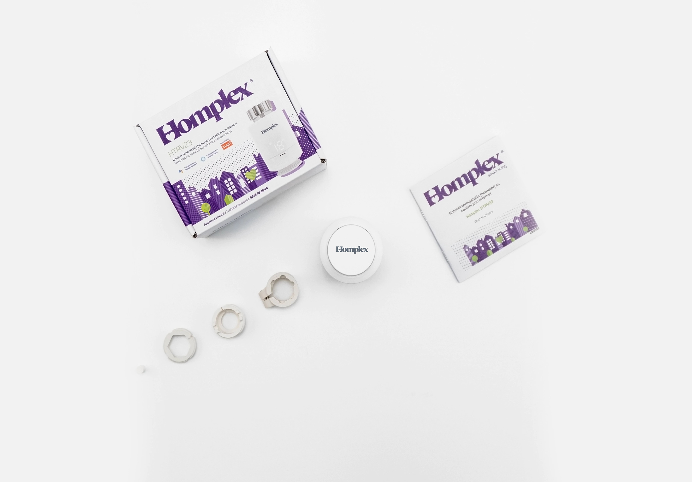 Homplex HTRV23 robinet termostatic inteligent continut cutie