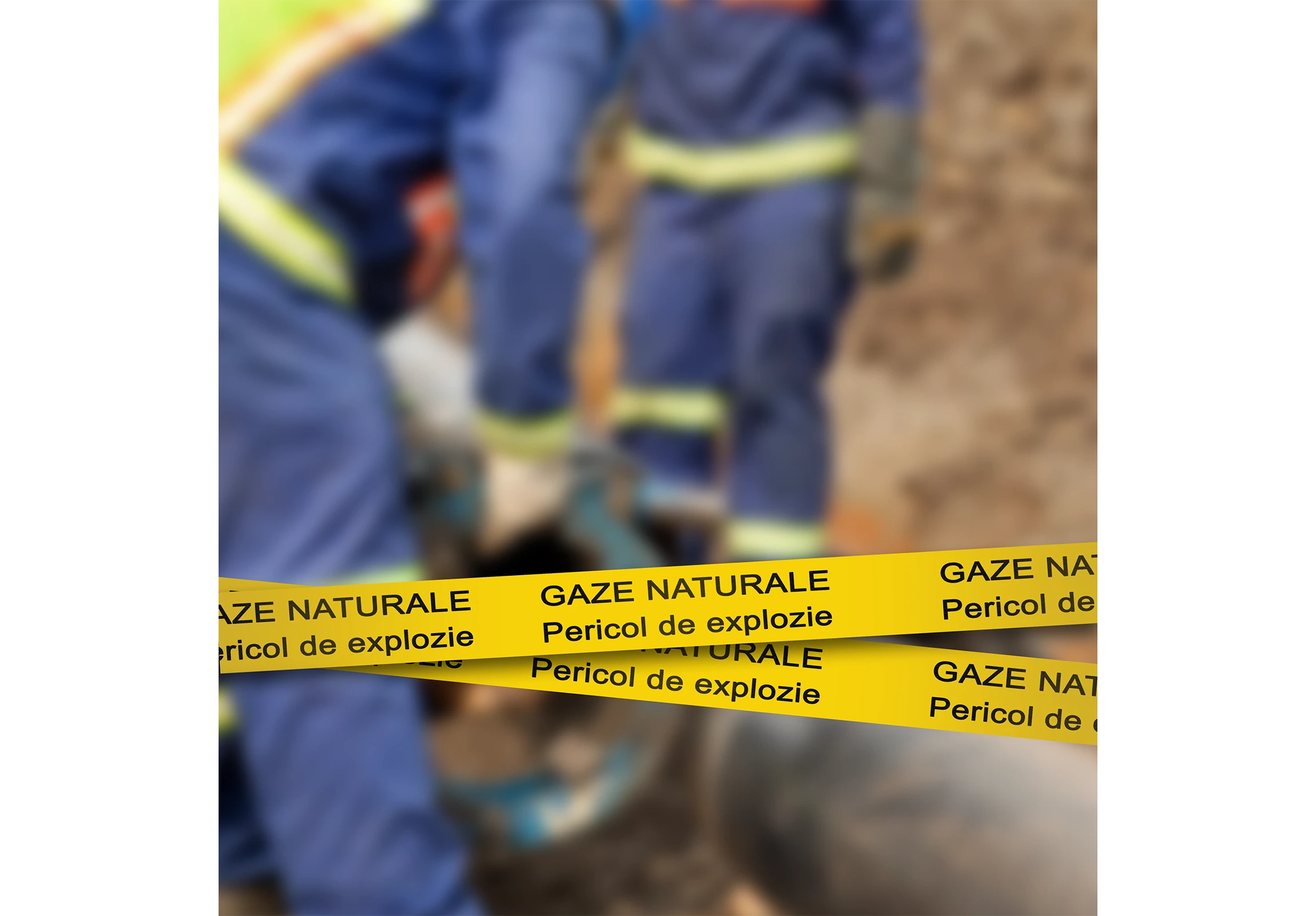 Gas works warning extended tape